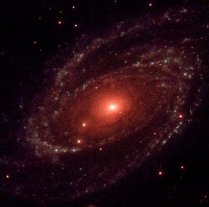 An amazing red spiral galaxy