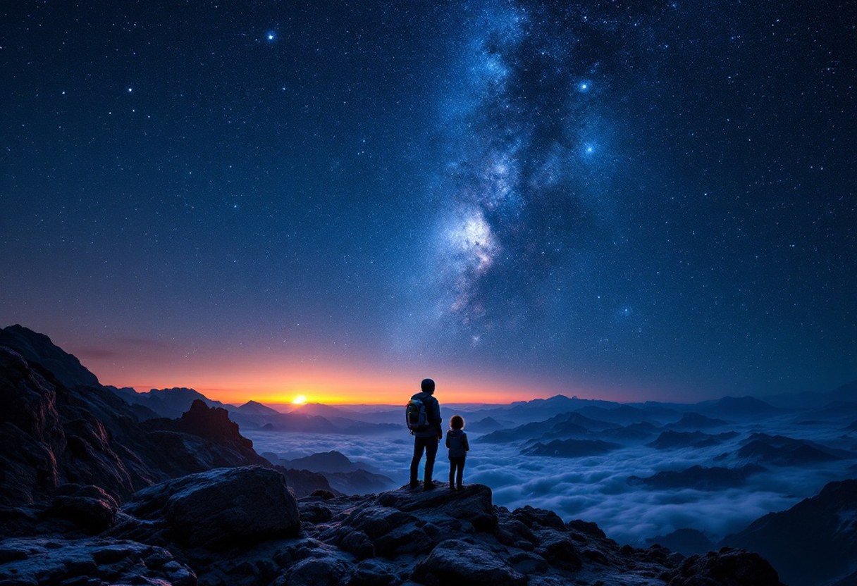 Space exploration scene illustrating a blog post